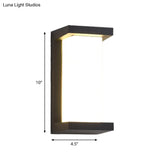 Modern Sound-Activated Led Wall Sconce In Black