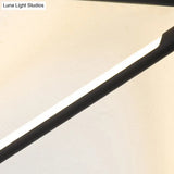 Modern Sputnik Acrylic Semi Mount Led Ceiling Light Fixture - 35.5’/39’ Width Black