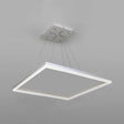 Modern Square Acrylic Chandelier: 1/2/3-Head White Ceiling Light Fixture In Warm/White 1 / Warm