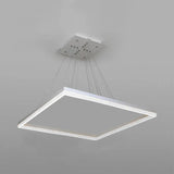 Modern Square Acrylic Chandelier: 1/2/3-Head White Ceiling Light Fixture In Warm/White 1 / Warm