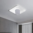 Modern Square Acrylic Led Ceiling Flush Mount Light (18’/21.5’) - Simple White Finish Super