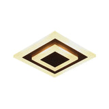 Modern Square Acrylic Led Flush Mount Ceiling Light - Stylish Lamp For Corridors And Kitchens