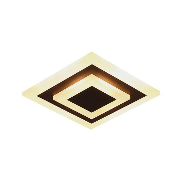 Modern Square Acrylic Led Flush Mount Ceiling Light - Stylish Lamp For Corridors And Kitchens