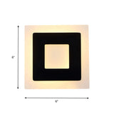 Modern Square Acrylic Led Sconce Light For Living Room Wall Lighting In Warm/White