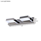 Modern Square Acrylic Vanity Light With Chrome Wall Mount - Available In 1-4 Lights