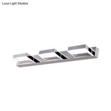 Modern Square Acrylic Vanity Light With Chrome Wall Mount - Available In 1-4 Lights