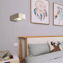 Modern Square Led Sconce Light Fixture For Bedroom Wall - Aluminum Warm/White Black/Silver Silver /