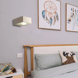 Modern Square Led Sconce Light Fixture For Bedroom Wall - Aluminum Warm/White Black/Silver Silver /