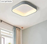 Modern Square/Round Ceiling Lights For Living Room Bedroom Dining White Color Frame Lamp Fixtures