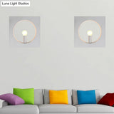 Modern Square Wall Mounted Bedside Light In Black/White - Single Design