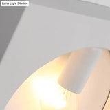 Modern Square Wall Mounted Bedside Light In Black/White - Single Design