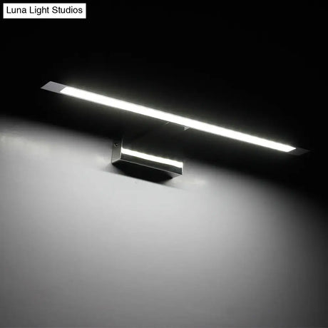 Modern Stainless Steel Led Vanity Light Fixture - Nickel Bathroom Lighting