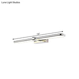 Modern Stainless Steel Led Wall Lamp With Acrylic Oval Shade - Chrome Vanity Lighting Fixture