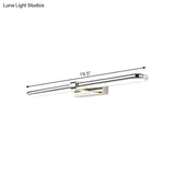 Modern Stainless Steel Led Wall Lamp With Acrylic Oval Shade - Chrome Vanity Lighting Fixture