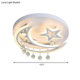 Modern Starry Led Ceiling Light In Warm/White For Bedroom - 16’/19.5’ Diameter