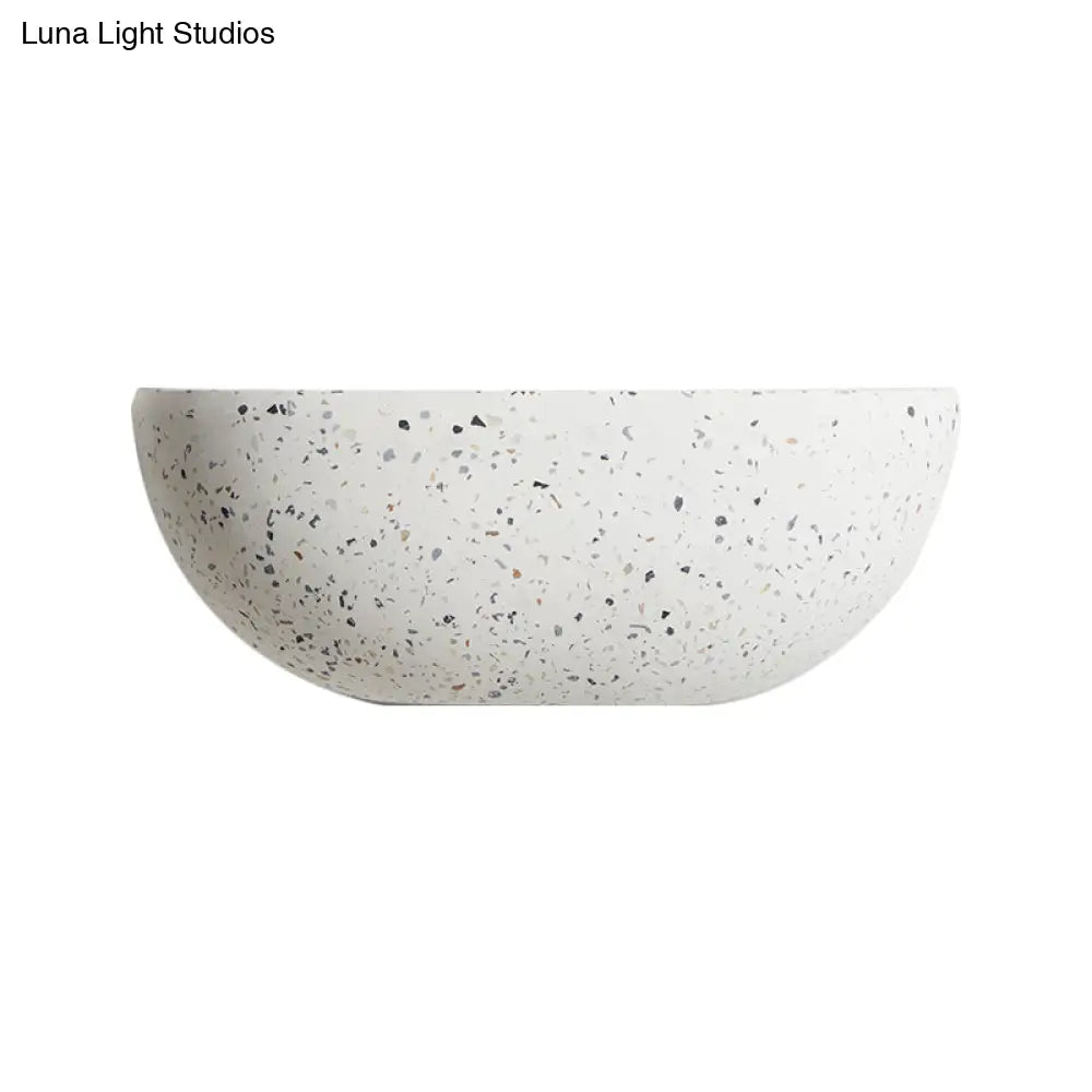 Modern Stone Bowl Wall Lamp - White Corridor Light Fixture With 1