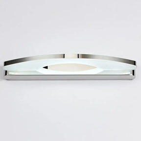 Modern Style Chrome Arc Vanity Light With Stainless Steel Led Wall Sconce And Acrylic Diffuser /