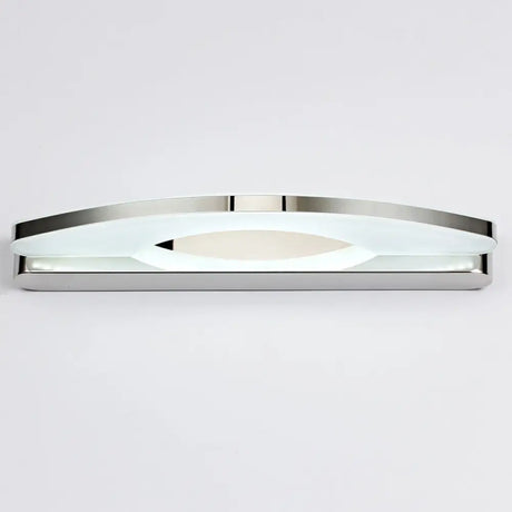 Modern Style Chrome Arc Vanity Light With Stainless Steel Led Wall Sconce And Acrylic Diffuser /