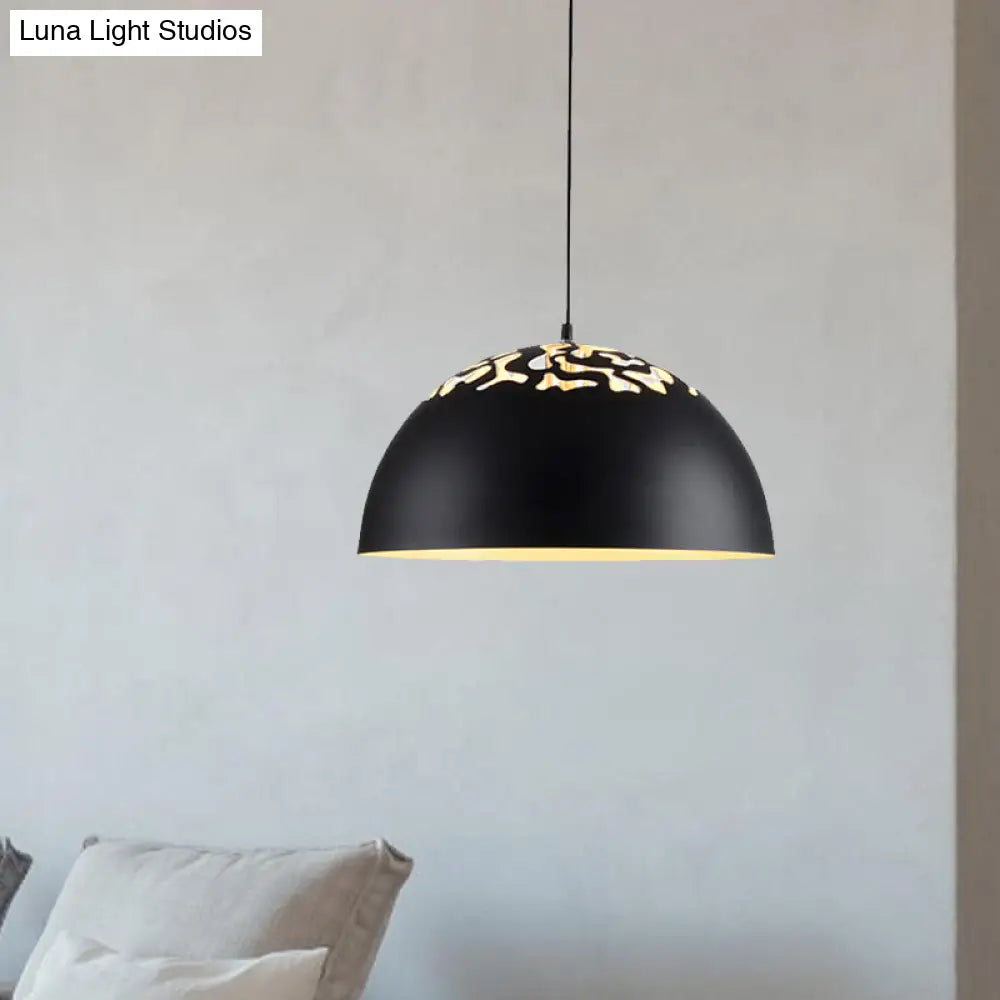 Modern Style Domed Metal Pendant Lamp - 14’/16’/20.5’ Width 1 Bulb Dining Table Hanging