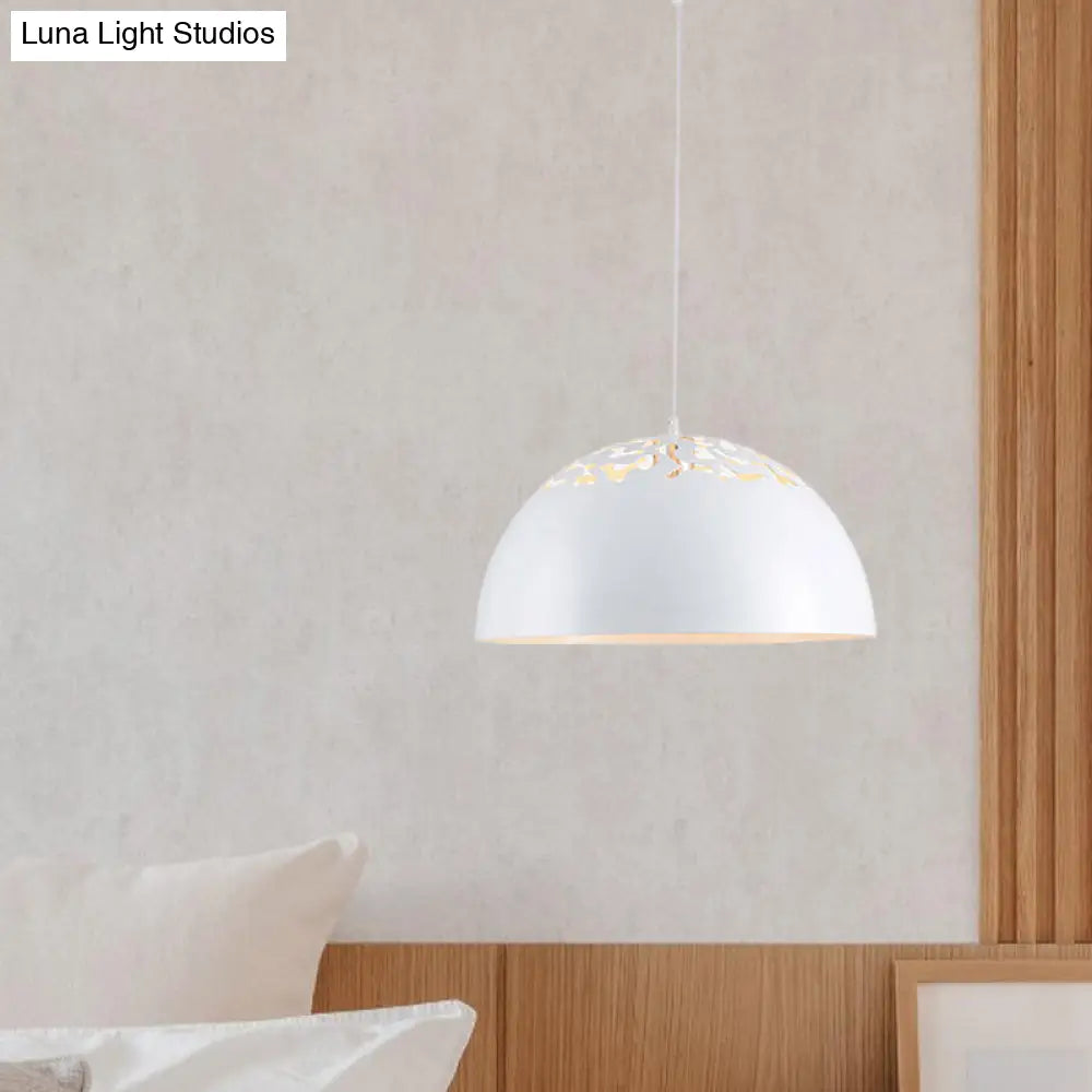Modern Style Domed Metal Pendant Lamp - 14’/16’/20.5’ Width 1 Bulb Dining Table Hanging