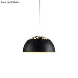 Modern Style Domed Metal Pendant Lamp - 14’/16’/20.5’ Width 1 Bulb Dining Table Hanging