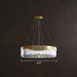 Modern Style Gold Chandelier Light With Crystal Prism: Perfect For Living Room / 23.5’