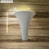 Modern Style Grey Cement Bowl/Cylinder Shade Wall Light - 1-Light Bathroom Fixture