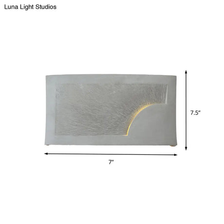 Modern Style Grey Cement Bowl/Cylinder Shade Wall Light - 1-Light Bathroom Fixture