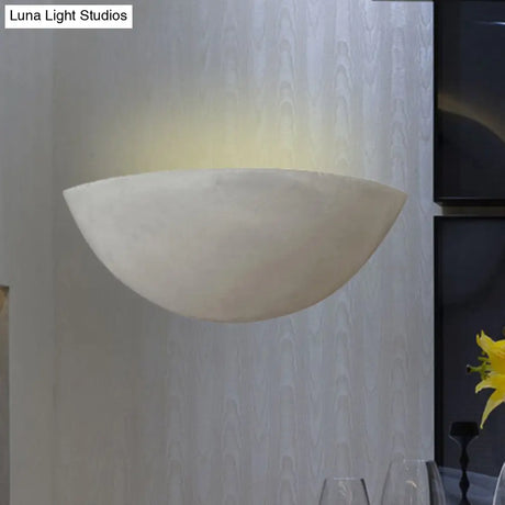Modern Style Grey Cement Bowl/Cylinder Shade Wall Light - 1-Light Bathroom Fixture