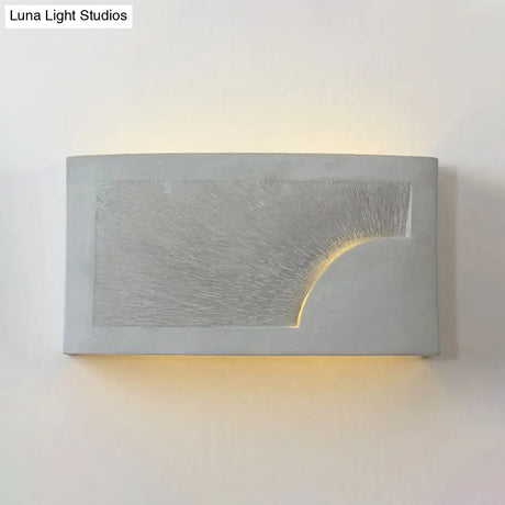 Modern Style Grey Cement Bowl/Cylinder Shade Wall Light - 1-Light Bathroom Fixture