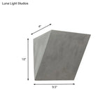 Modern Style Grey Cement Bowl/Cylinder Shade Wall Light - 1-Light Bathroom Fixture