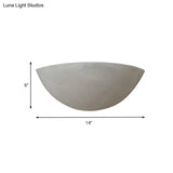 Modern Style Grey Cement Bowl/Cylinder Shade Wall Light - 1-Light Bathroom Fixture