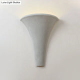 Modern Style Grey Cement Bowl/Cylinder Shade Wall Light - 1-Light Bathroom Fixture