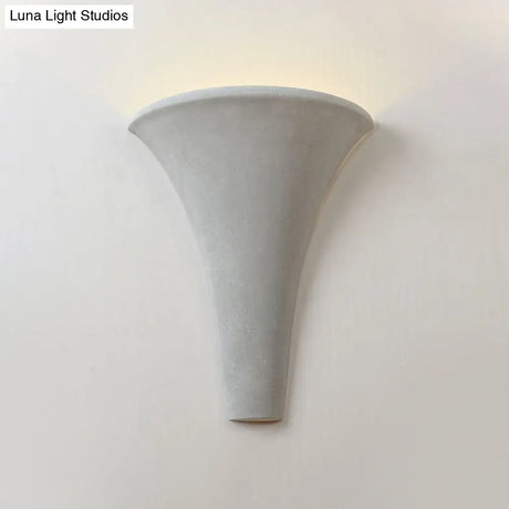 Modern Style Grey Cement Bowl/Cylinder Shade Wall Light - 1-Light Bathroom Fixture