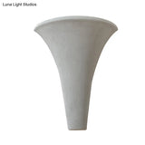 Modern Style Grey Cement Bowl/Cylinder Shade Wall Light - 1-Light Bathroom Fixture