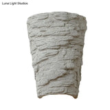 Modern Style Grey Cement Bowl/Cylinder Shade Wall Light - 1-Light Bathroom Fixture