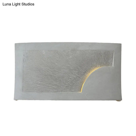 Modern Style Grey Cement Bowl/Cylinder Shade Wall Light - 1-Light Bathroom Fixture