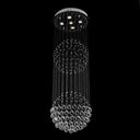 Modern Style Spherical Crystal Ceiling Lamp - 5 Lights Stainless Steel Flush-Mount Light