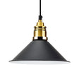 Modern Stylish Conic Pendant Light With Metal Shade - Black/Grey/White Ideal For Dining Room Black