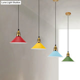 Modern Stylish Conic Pendant Light With Metal Shade - Black/Grey/White Ideal For Dining Room