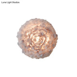 Modern Stylish Feather Wall Light - Blooming Grey/White Sconce Lighting For Sitting Room