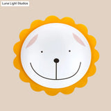 Modern Sun Ceiling Mount Light - Acrylic Flush For Kindergarten And Baby Bedrooms Yellow / Warm