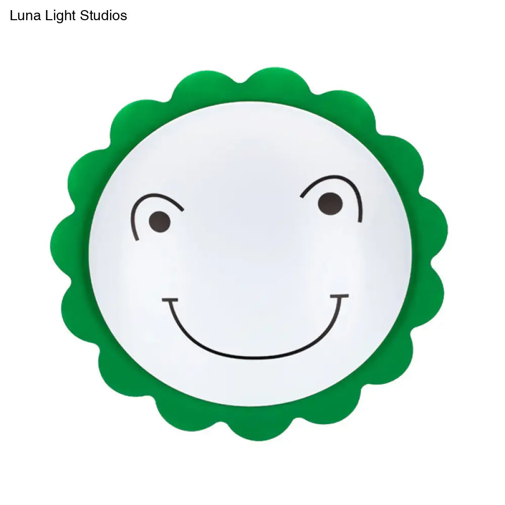 Modern Sun Ceiling Mount Light - Acrylic Flush For Kindergarten And Baby Bedrooms