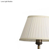 Modern Swing Arm Paper Wall Mount Lamp With Shade - 1 Light White/Beige Sconce For Living Room