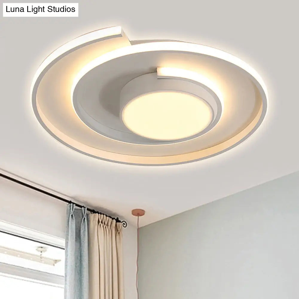 Modern Swirl Led Ceiling Lamp For Energy - Saving Study Room Lighting