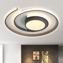 Modern Swirl Led Ceiling Lamp For Energy - Saving Study Room Lighting Grey / 16.5’ White