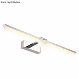 Modern Symmetric Led Wall Sconce For Bathroom Vanity - Acrylic And Nickel Finish