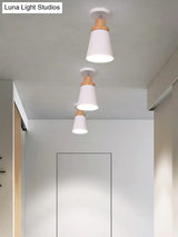 Modern Tapered Ceiling Flush Mount Light - Stylish Metal Close To Lighting Fixture