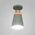 Modern Tapered Ceiling Flush Mount Light - Stylish Metal Close To Lighting Fixture Green