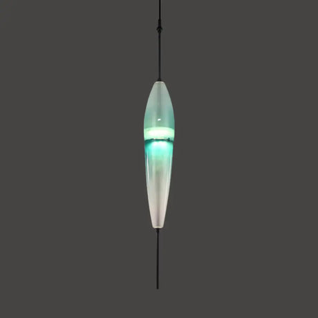 Modern Blue Teardrop Pendant Lamp With Glass Shade In White/Warm Light